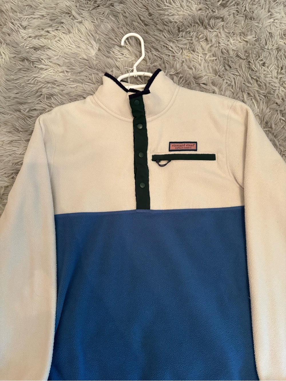 Vineyard Vines Color-Blocked Harbor Fleece Quarter-Snap Men’s Size Small - Picture 2 of 3